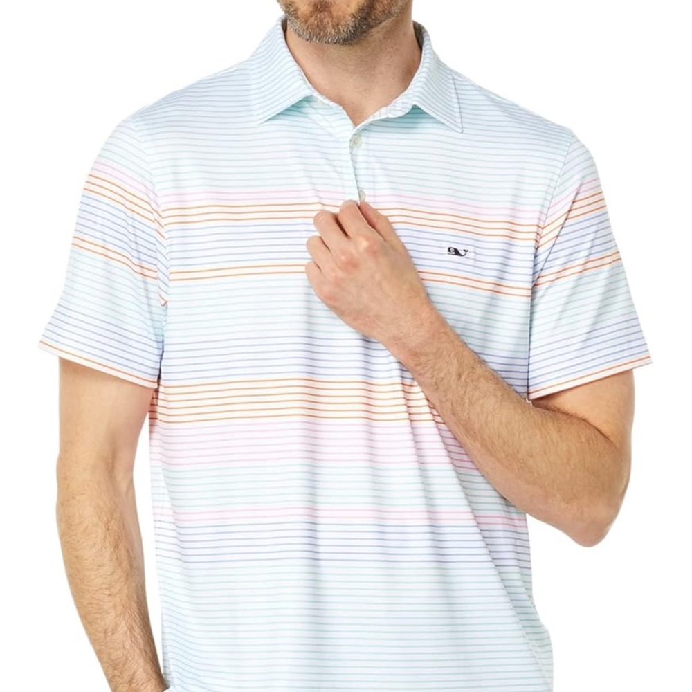Vineyard Vines striped Polo Shirt Casual Style